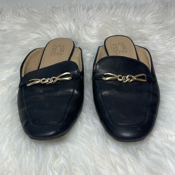 Naturalizer Kayden black Leather Mules Sz 7 - Picture 3 of 7